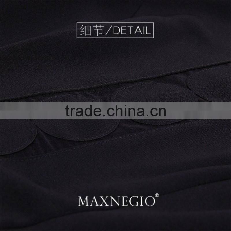 MaxNegio Brand Wholesale Fashion Chiffon 2016 Latest Design Jewel Neck Party Jumpsuit for Ladies