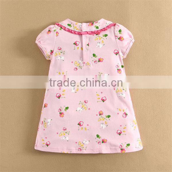 Branded mom and bab Printed Girls Dresses for Wholesale 100% Cotton