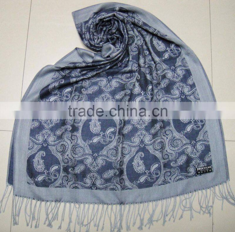 New hot popular ladies jacquard paisley floral viscose scarf for dubai