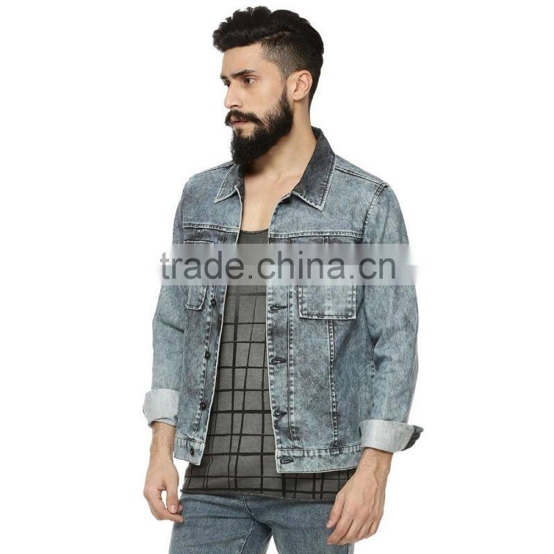 wholesale stone wash denim jacket men fancy denim jackets for men