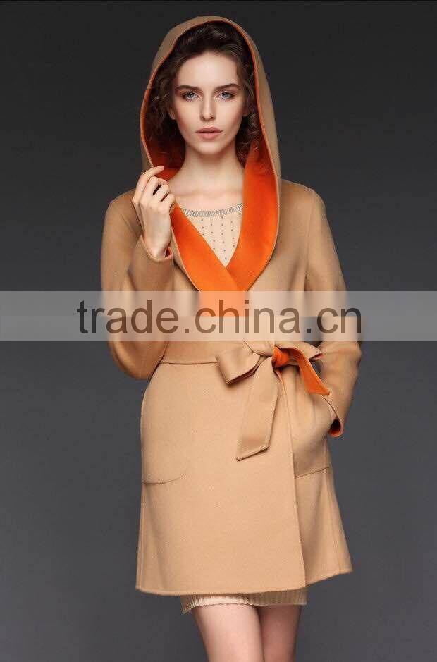 100% hand made 100% wool winter women coat