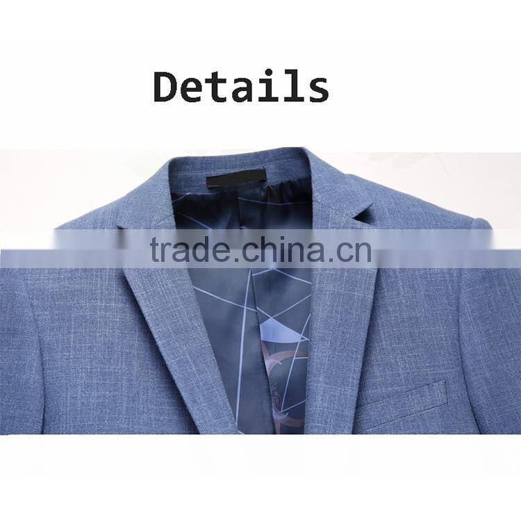Latest Style Customer Design Mens Grey 2 Button Business Casual Suit Jacket Blazer