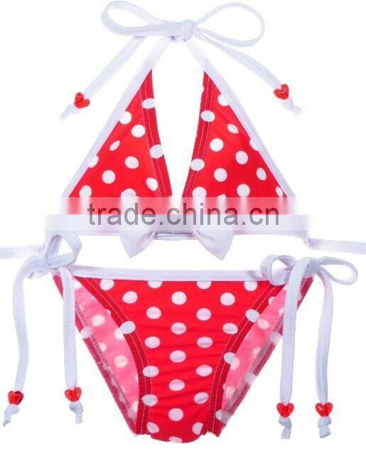 Amercian girl summer beach wear bikini two piece swimsuit kids beautiful model dresses