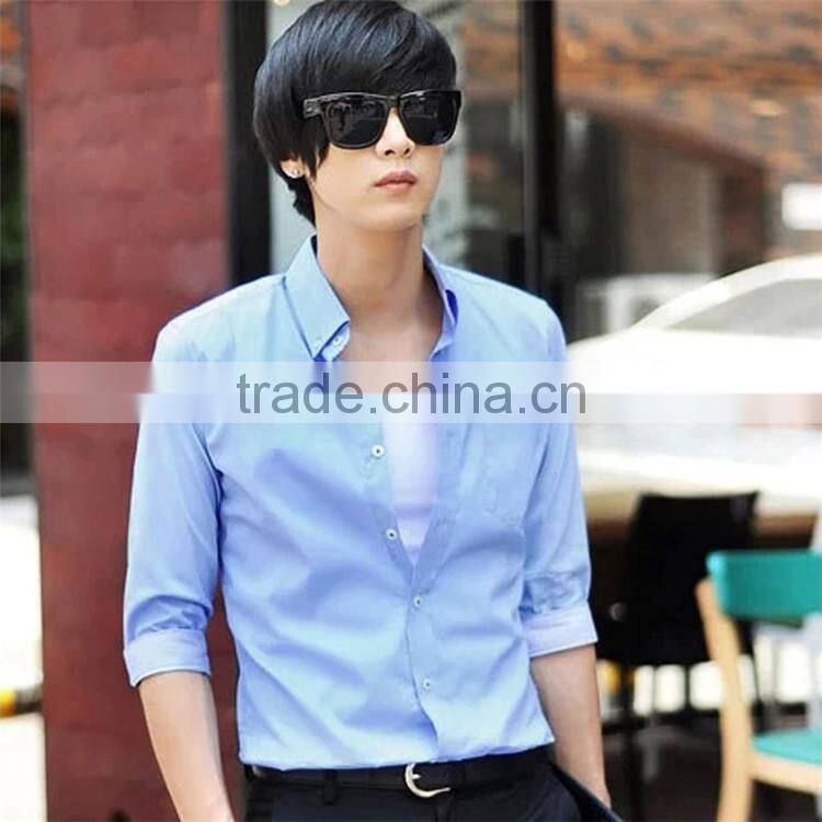 2015 New Double Collar Button Down dress Shirts Groom Shirt Stripe Long-sleeved shirt manufacturer bangladesh