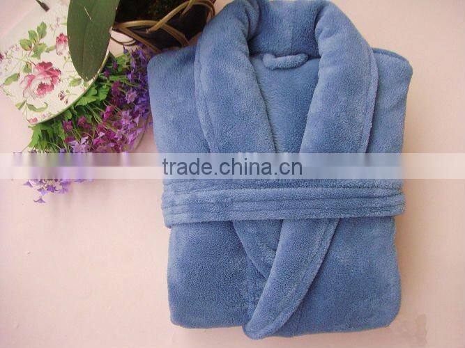 Luxury super soft coral fleece bathrobe