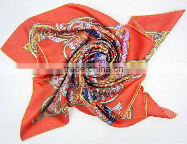 2014 Sprig Silk Scarf Custom Fashion Printed