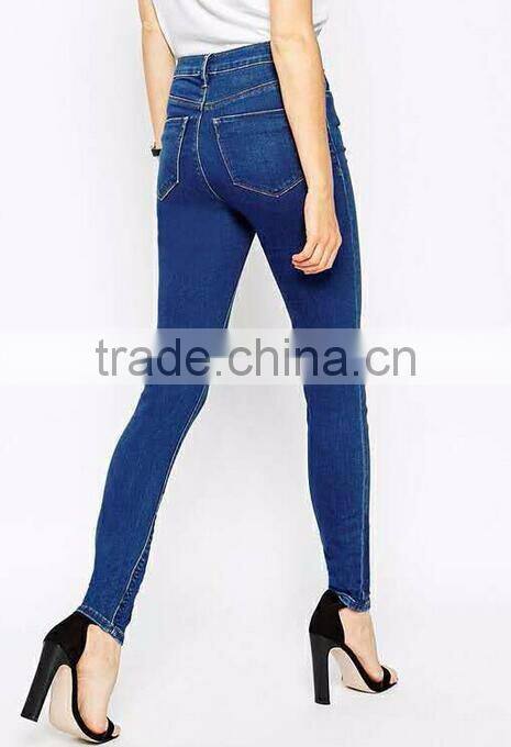 Ruawaylover New Style Ladies 2017 Fashion High Waisted Denim Jeans