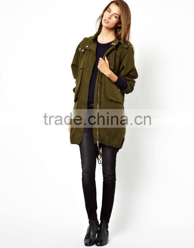 2013 Trendy Wholesale Zip Pocket Spencer Parka Latest Design