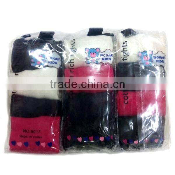Best quality made in china solid colors kids tights