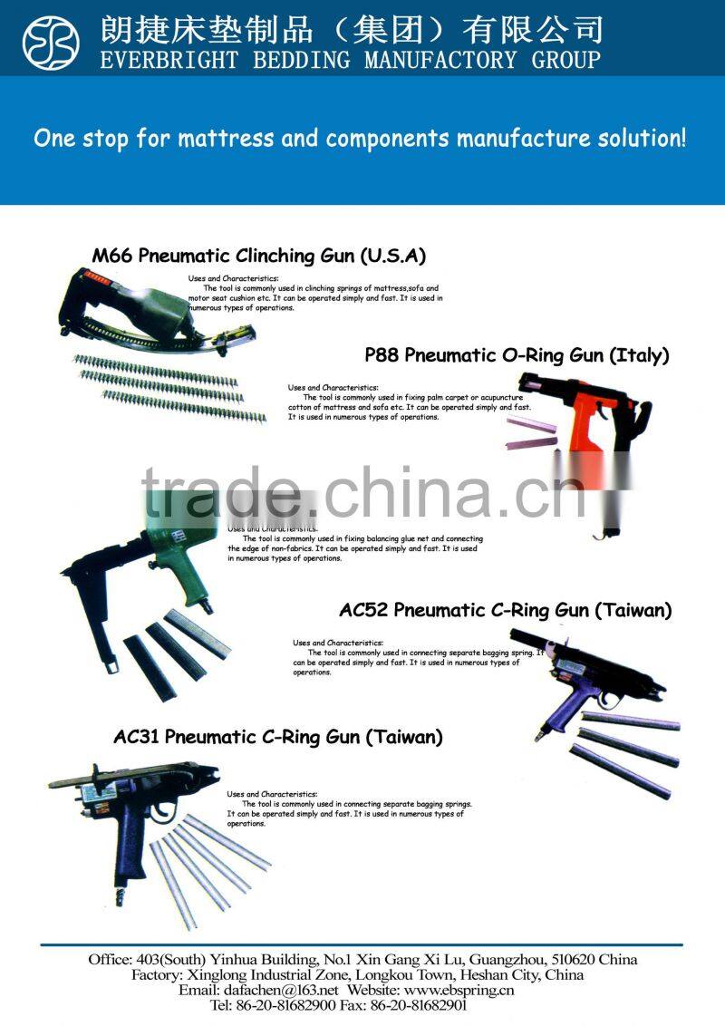 Pneumatic Hog Ring Tool for Mattress Making