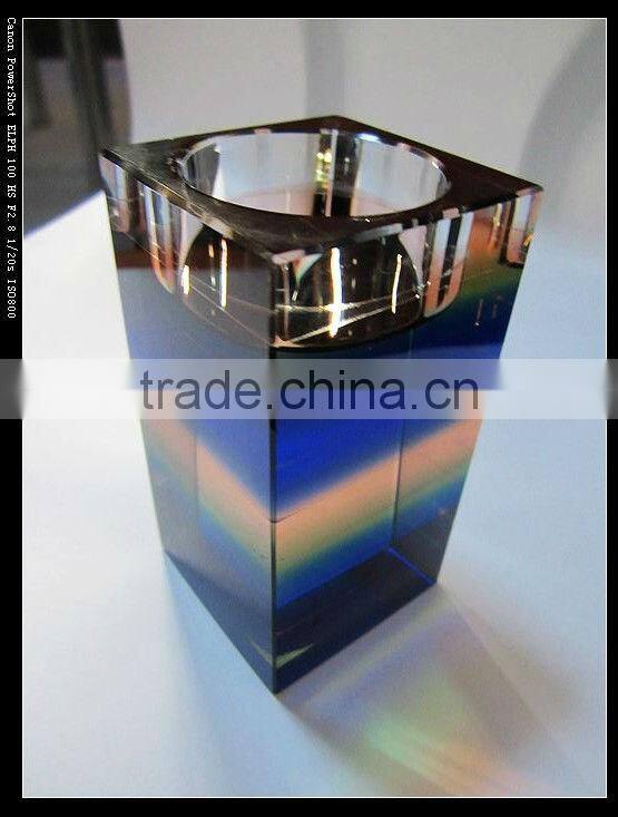 Colourful Square Crystal candlesticks