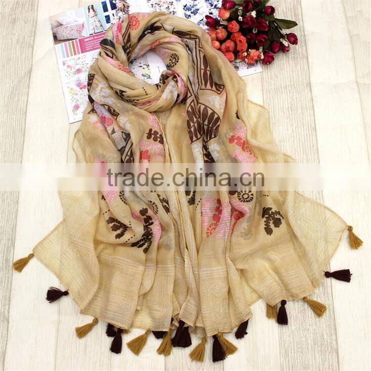 fashion custom lady scarf low MOQ 100pcs