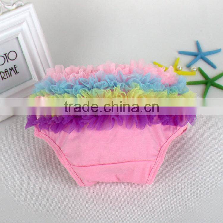 Multicolor cute cotton baby ruffle diaper cover bloomers wholesale baby shorts baby bloomers