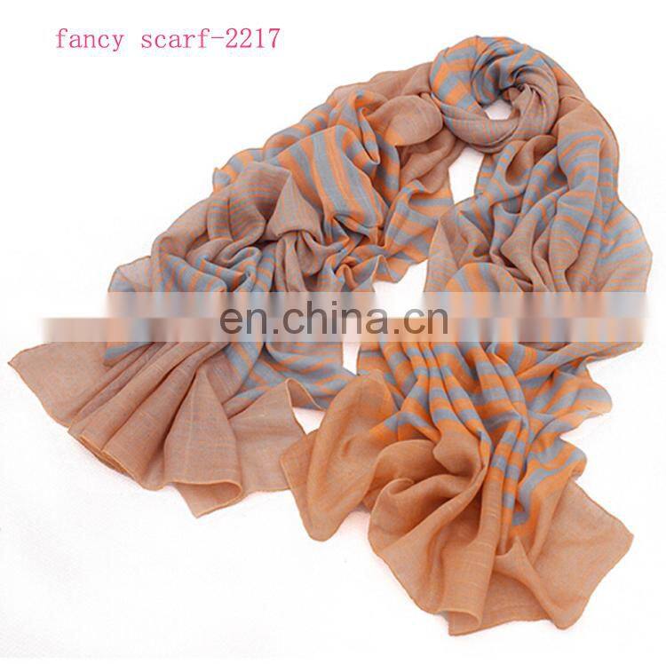 unique design factory outlet cotton stripe scarf