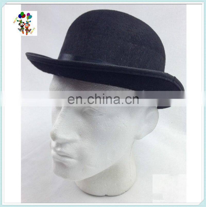 Derby Fancy Dress Cheap Black Felt Bowler Party Hats HPC-0238