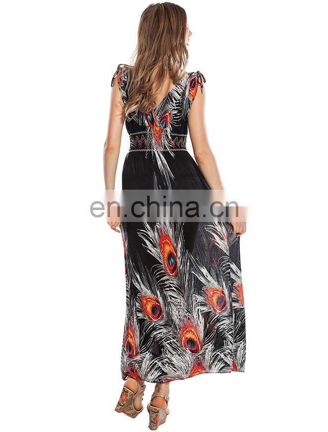 Beautiful peacock bangkok maxi dresses wholesale
