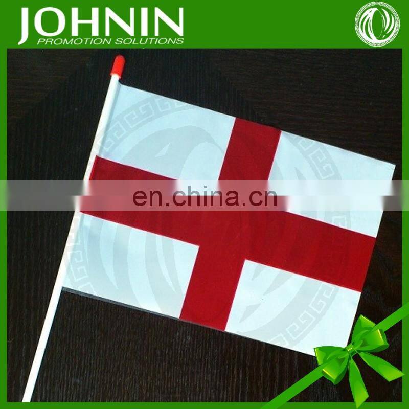 cheapest printed type promotional customer hand weaving plastic flag