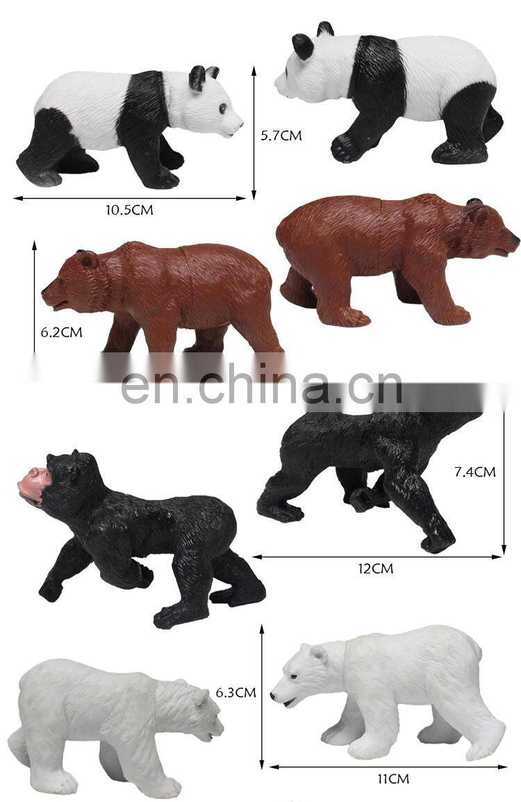 DIY hollow PVC zoo animal plastic toy for kids