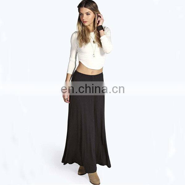Front open ladies latest long skirt design