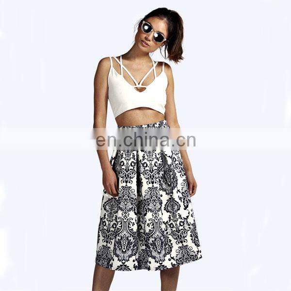 Front open ladies latest long skirt design