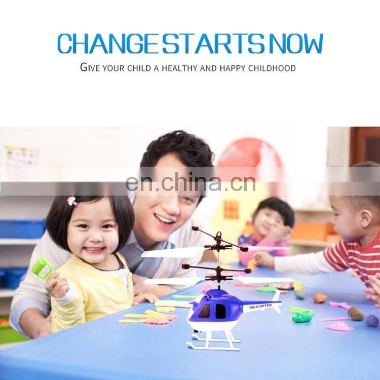 christmas gift ,8188 2CH Infrared Sensor Hand Induction Mini Helicopter with LED Light (Gold)