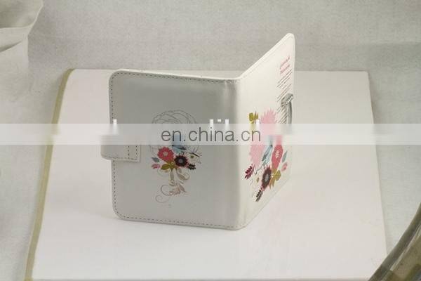 DESIGN WHITE PATTERN BIRD FLOWERS LEATHER WALLET WITH PRINTING