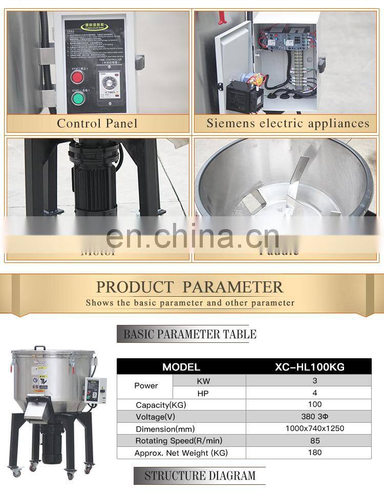 industrial stainless steel mixer food grade/mixing tank for plastic granules