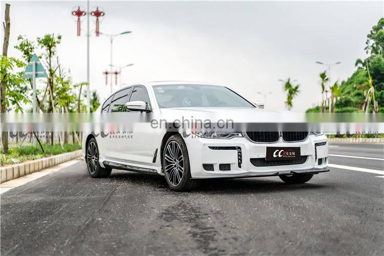 Plastic good fitment WD body kit for BMW 5 series G30 38 front rear bumper side skirts led light