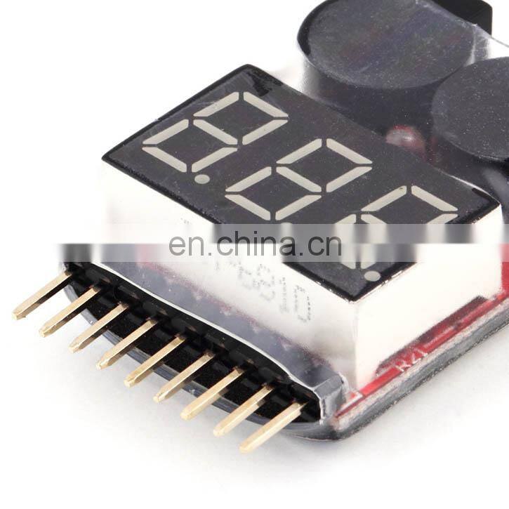 1S-8S Lipo/Li-ion/Fe Digital Battery Tester Voltage 2 IN1 Tester Low Voltage Meter Tester Indicator Buzzer Alarm