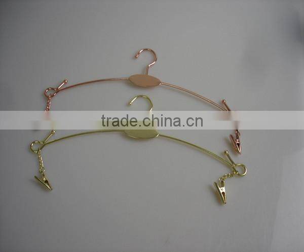 XQ54 fashion style metal clips bra hanger underwear hanger