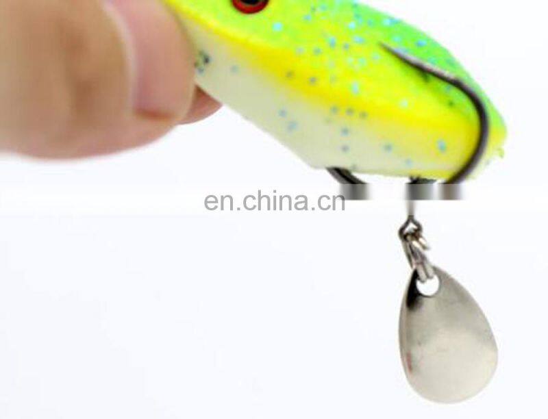 Amazon 4.5cm 7g PVC Box Packaging Frog Lure With Spoon Snakehead Killer cebo de pesca