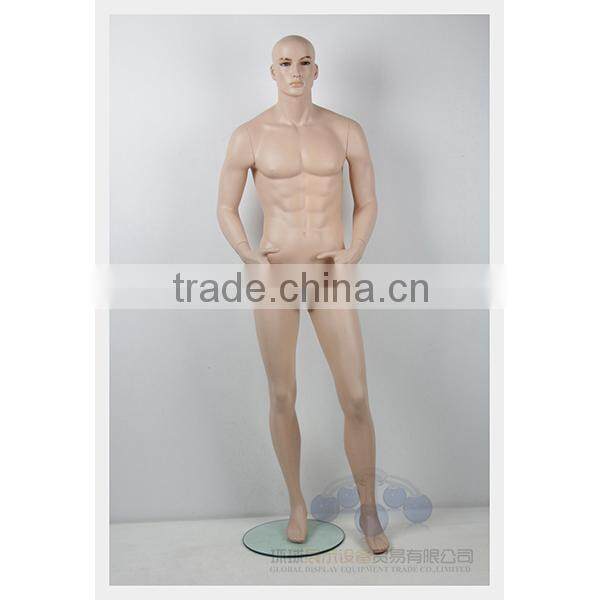 Glossy white fiberglass male mannequin for window display