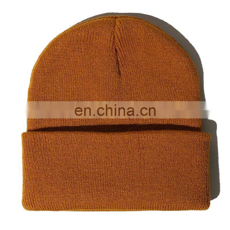 Fluorescent hat  acrylic wool hat men and women couples autumn and winter knitted can be customize