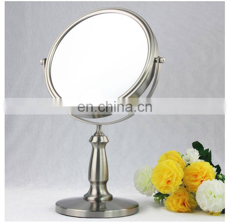 oval shape Double Sides magnify LED lighted desktop makeup mirror
