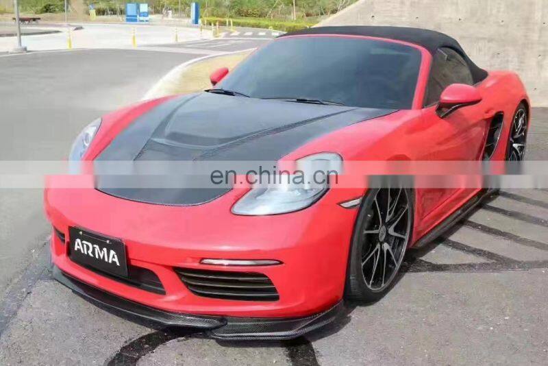 Runde Top Ranking Quality Carbon Fiber Material For Porsche 718 Upgrade ARMA Style Hood Engine Bonnet Hood
