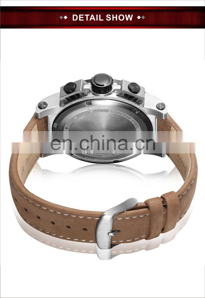 Relojes Para Hombre luxury Mens Wrist Watch Chronograph Sport Quartz Watches Relogio Masculino Leather Watch Mens Wrist