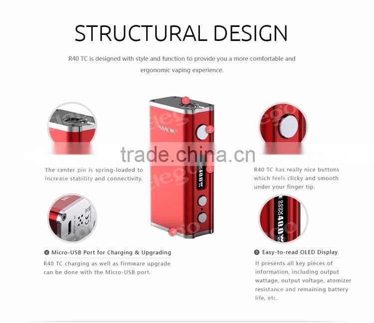 2016 Wholesale Authentic Smoktech R40 Full Kit with 40W