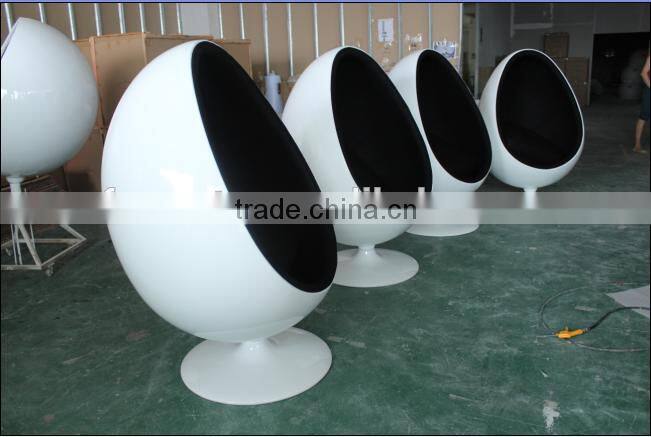 replica fiberglass cashmere Eero Aarnio Oval ball chair/bubble chair with Aluminum alloy epidermis