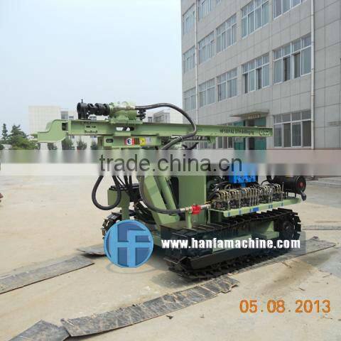 HF100YA2 bore hole drilling rig, small crawler type DTH hammer drilling rig