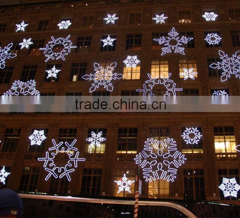 Christmas snowflake shape led lights hang decorations