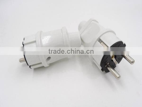 European Detachable Schuko Type Rewireable AC Power Plug 250V 16A