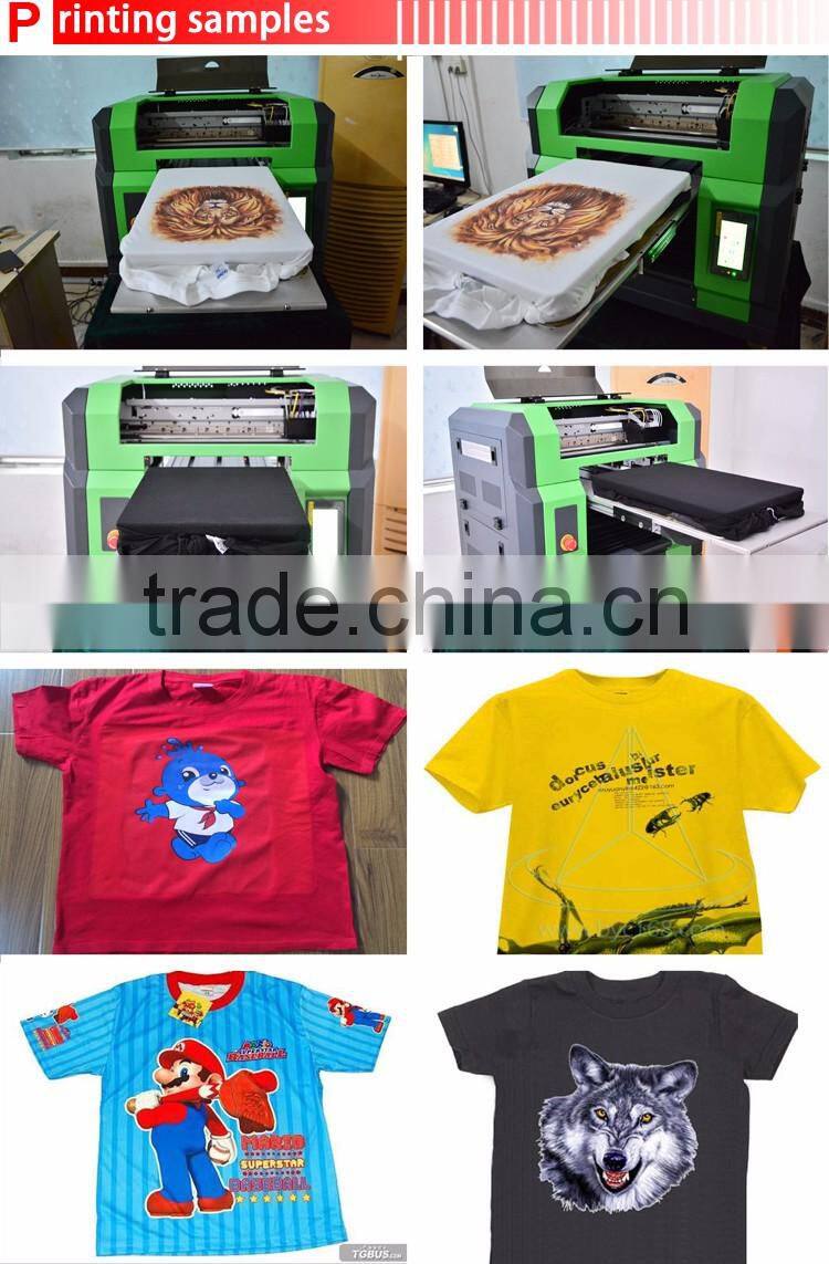 A3/A4 size flatbed hot sale digital garment printing machine for Tshirt printing good quality