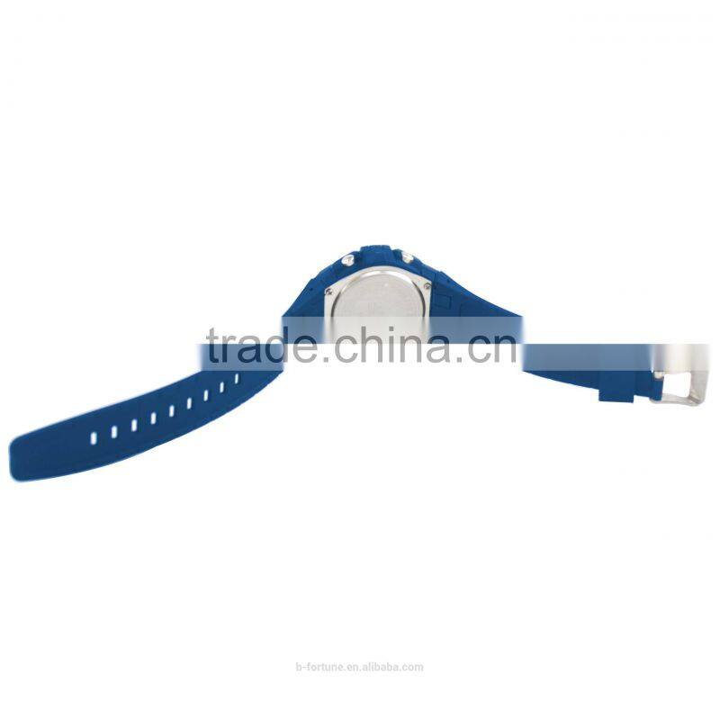 LP1343_BL Rubber Strap Blue color Chrono Alarm Date/Day Flashlight Tech Multifunction analog digital high tech watch