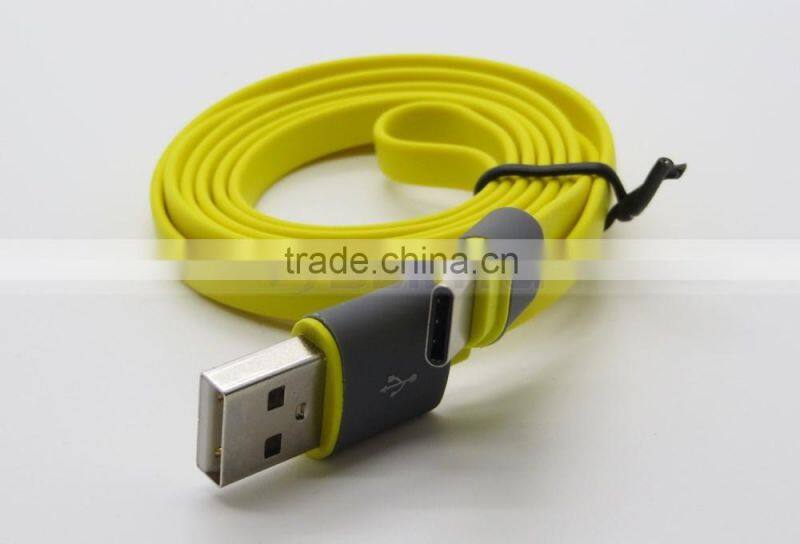 Super Fast USB 3.1 Type C Cord Color Flat Date Charging Cable