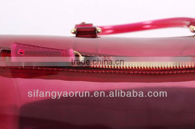 Latest fashion women handbag/hot sale transparent bag design