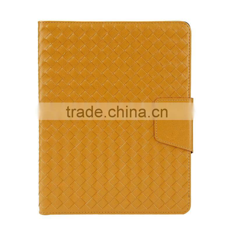 Tablet Accessories W allet Cover For iPad 2 3 4 Weave Leather Case