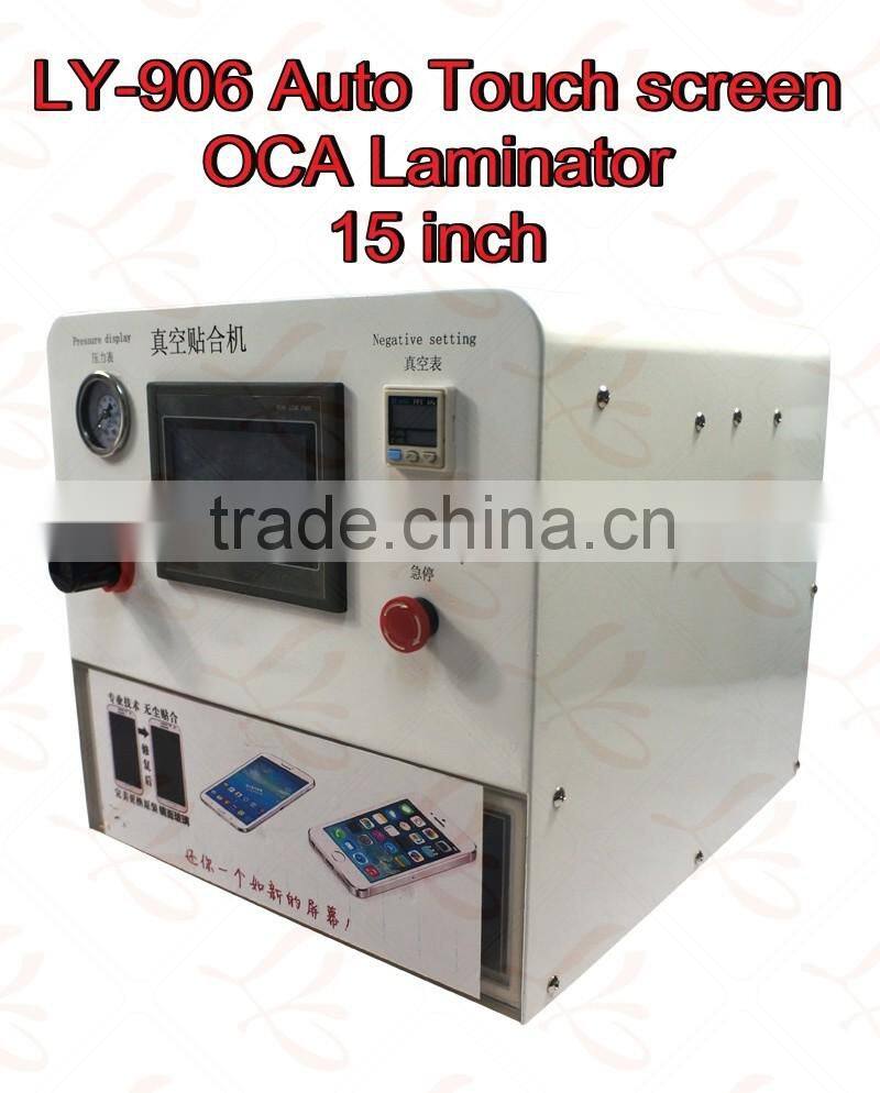 LY 906 auto touch screen vacuum oca lamination machine for 15 inch LCD screens