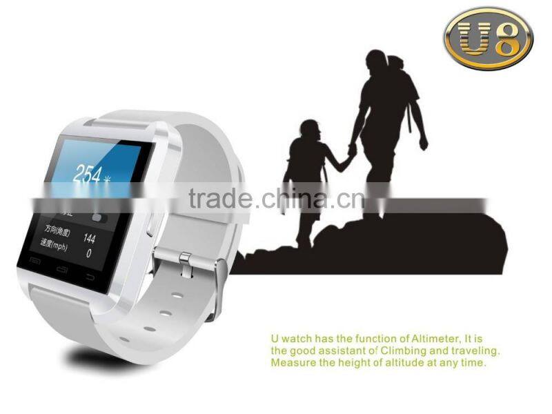 Smart Watch U8 Bluetooth Altimeter Anti-lost 1.5 inch Wrist Watch U Watch For Smartphones iPhone Android Samsung HTC Cell PhoneS