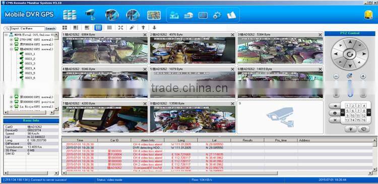 2016 Teswell 4ch 3g wifi gps 720P AHD vehicle mdvr