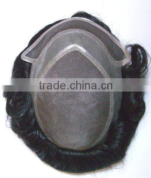 hair supplier cheap Indian remy virgin human hair natural swiss lace toupee for men